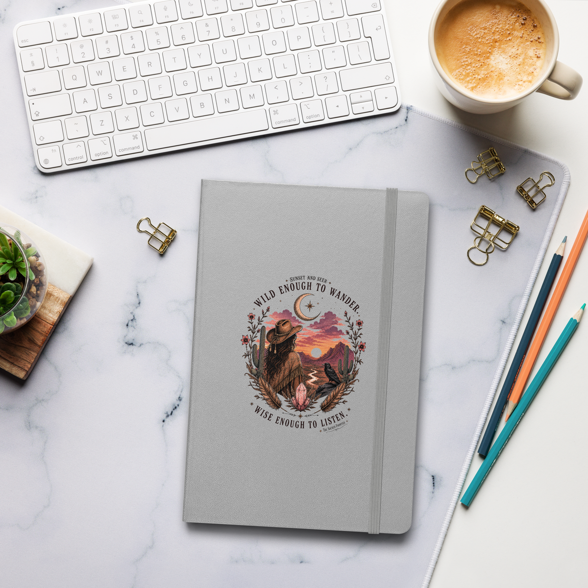 Wild & Wise Hardcover Bound Notebook; Sunset & Seer Collection